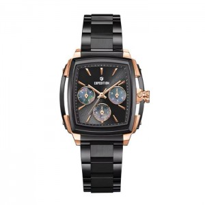 Expedition 3008 Rosegold Black Steel Lady New BFBBRBA